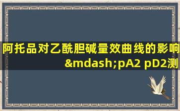 阿托品对乙酰胆碱量效曲线的影响—pA2 pD2测定